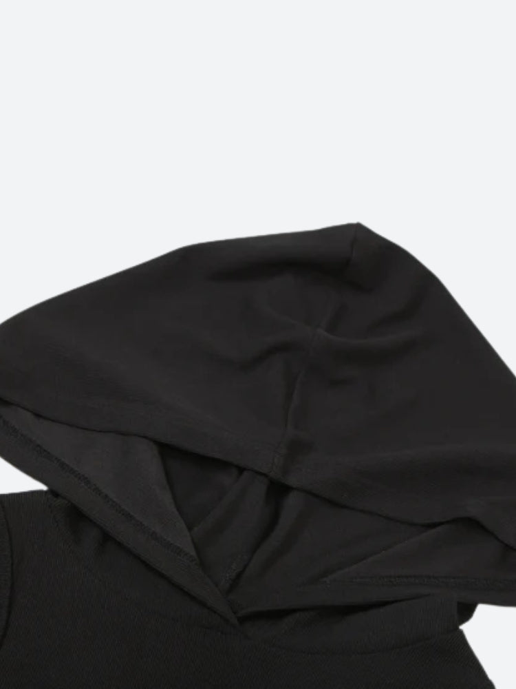 Stylish Work Outfits, Outfit Summer Ideas Grunge Cut Out Hooded Top Stylish Work Outfits, Outfit Summer Ideas Grunge Cut Out Hooded Top