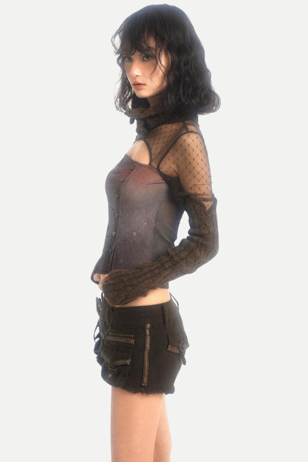 Stylish Work Outfits, Outfit Summer Ideas Grunge Cut Out Knitted Top Stylish Work Outfits, Outfit Summer Ideas Grunge Cut Out Knitted Top