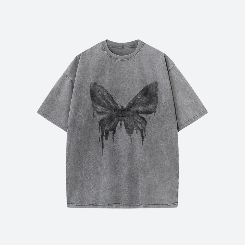 Stylish Work Outfits, Outfit Summer Ideas Grunge Distressed Butterfly Tee Stylish Work Outfits, Outfit Summer Ideas Grunge Distressed Butterfly Tee