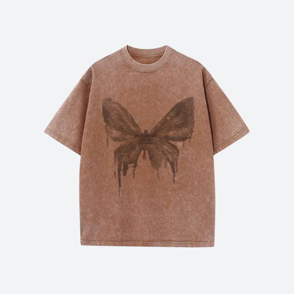 Stylish Work Outfits, Outfit Summer Ideas Grunge Distressed Butterfly Tee Stylish Work Outfits, Outfit Summer Ideas Grunge Distressed Butterfly Tee