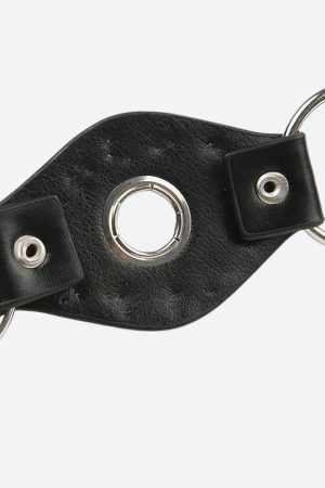 Stylish Work Outfits, Outfit Summer Ideas Grunge Faux Leather Lace Up Belt