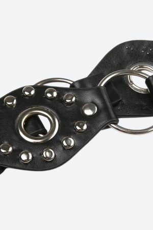 Stylish Work Outfits, Outfit Summer Ideas Grunge Faux Leather Lace Up Belt