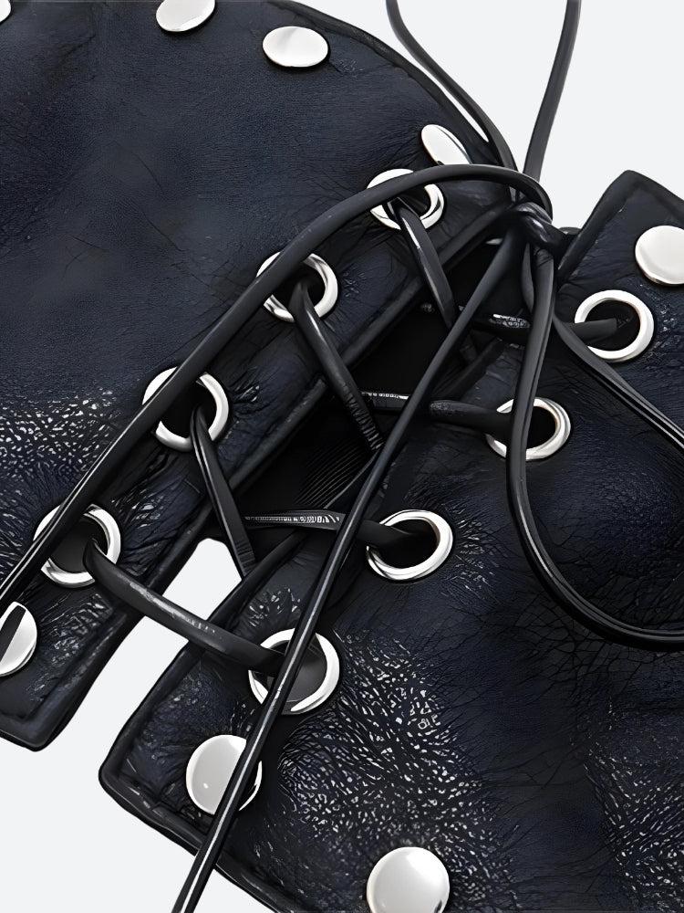 Stylish Work Outfits, Outfit Summer Ideas Grunge Faux Leather Lace Up Crop Top Stylish Work Outfits, Outfit Summer Ideas Grunge Faux Leather Lace Up Crop Top