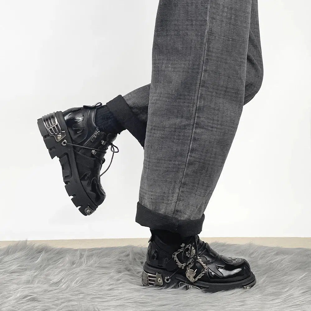 Stylish Work Outfits, Outfit Summer Ideas Grunge Fire Chunky Platform Shoes