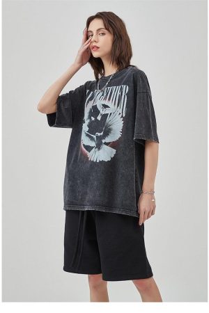 Stylish Work Outfits, Outfit Summer Ideas Grunge Fly Together Tee