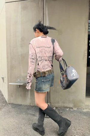 Stylish Work Outfits, Outfit Summer Ideas Grunge Harajuku Top
