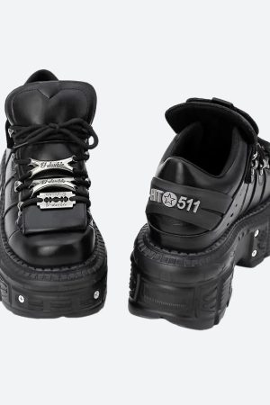 Stylish Work Outfits, Outfit Summer Ideas Grunge Lace Up Platform Sneakers