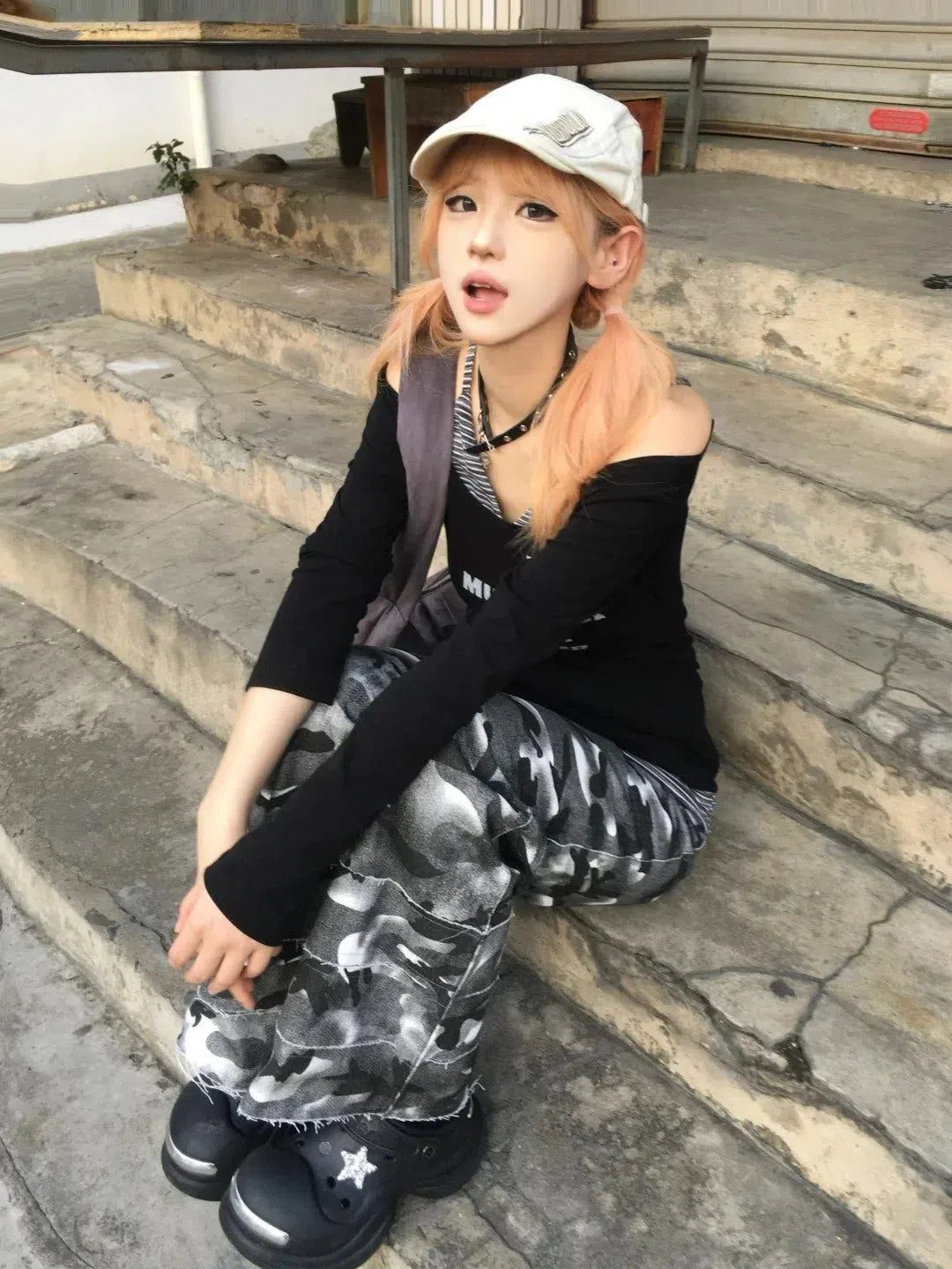 Stylish Work Outfits, Outfit Summer Ideas Grunge Layered Off Shoulder Top Stylish Work Outfits, Outfit Summer Ideas Grunge Layered Off Shoulder Top