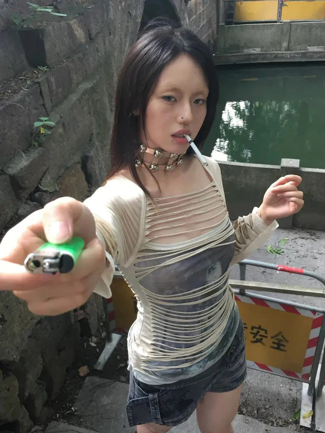 Stylish Work Outfits, Outfit Summer Ideas Grunge Layered Sheer Top Stylish Work Outfits, Outfit Summer Ideas Grunge Layered Sheer Top