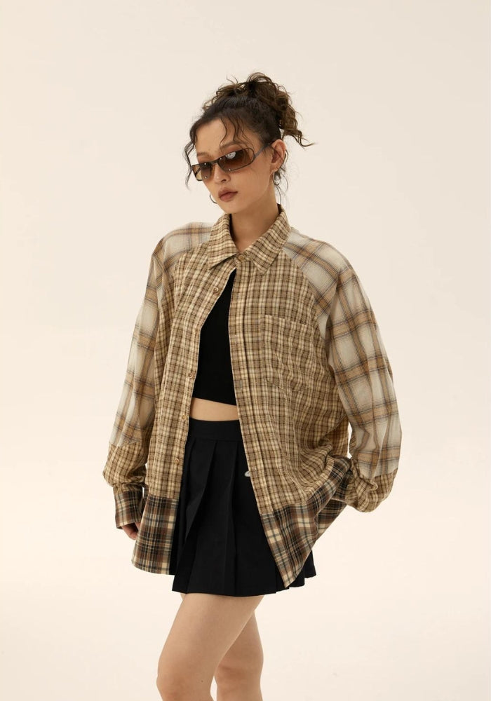 Stylish Work Outfits, Outfit Summer Ideas Grunge Multi Pattern Plaid Shirt Stylish Work Outfits, Outfit Summer Ideas Grunge Multi Pattern Plaid Shirt