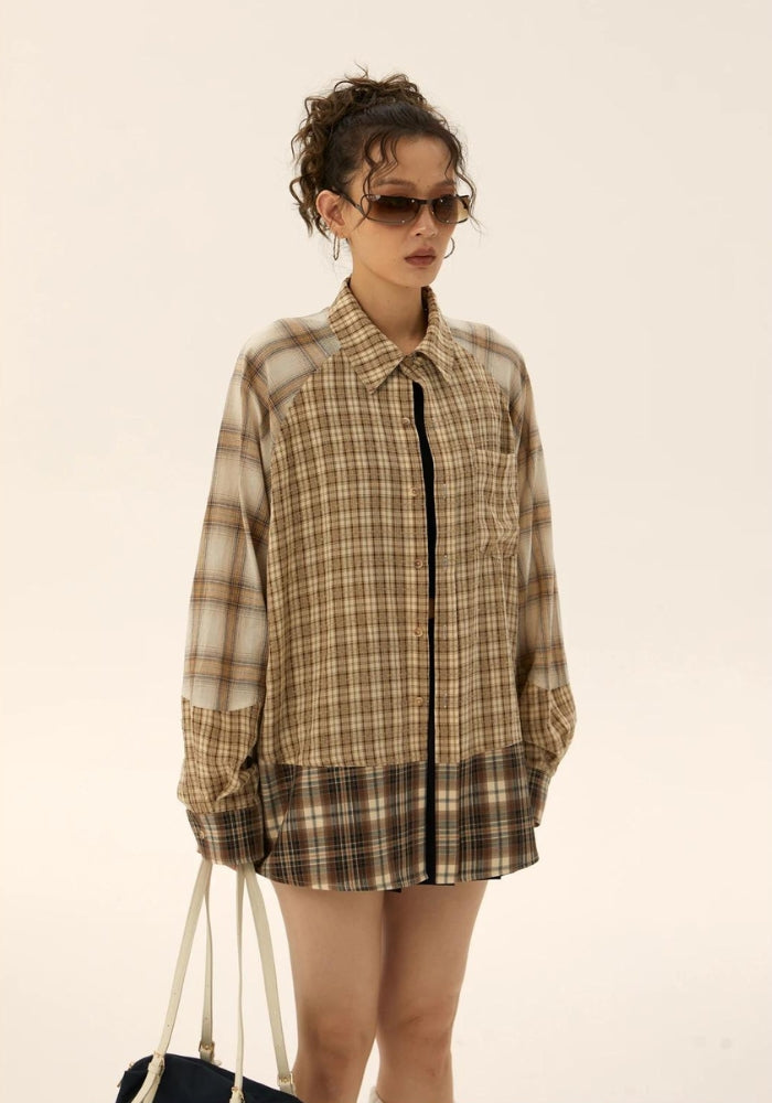 Stylish Work Outfits, Outfit Summer Ideas Grunge Multi Pattern Plaid Shirt Stylish Work Outfits, Outfit Summer Ideas Grunge Multi Pattern Plaid Shirt
