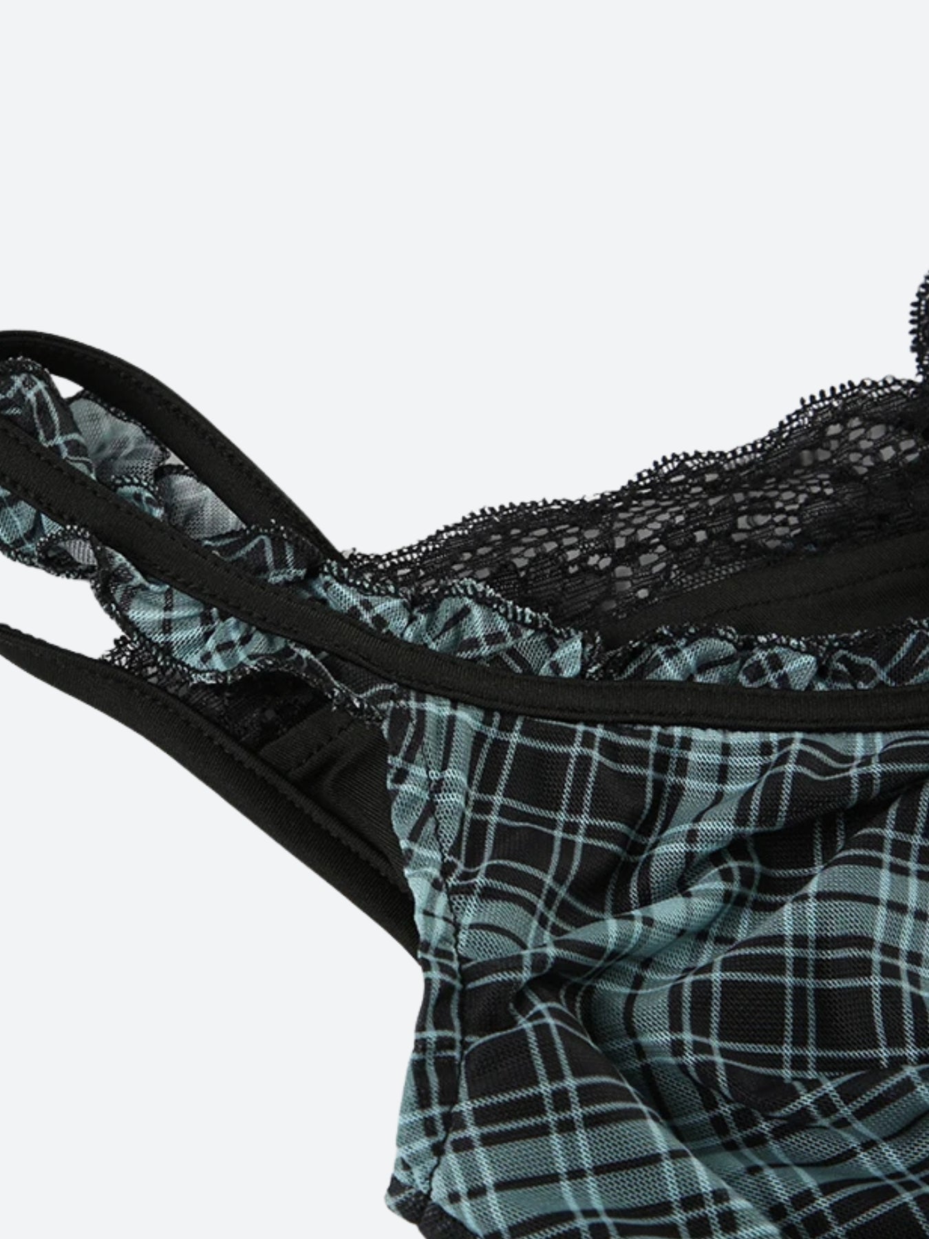 Stylish Work Outfits, Outfit Summer Ideas Grunge Plaid Lace Trim Top Stylish Work Outfits, Outfit Summer Ideas Grunge Plaid Lace Trim Top