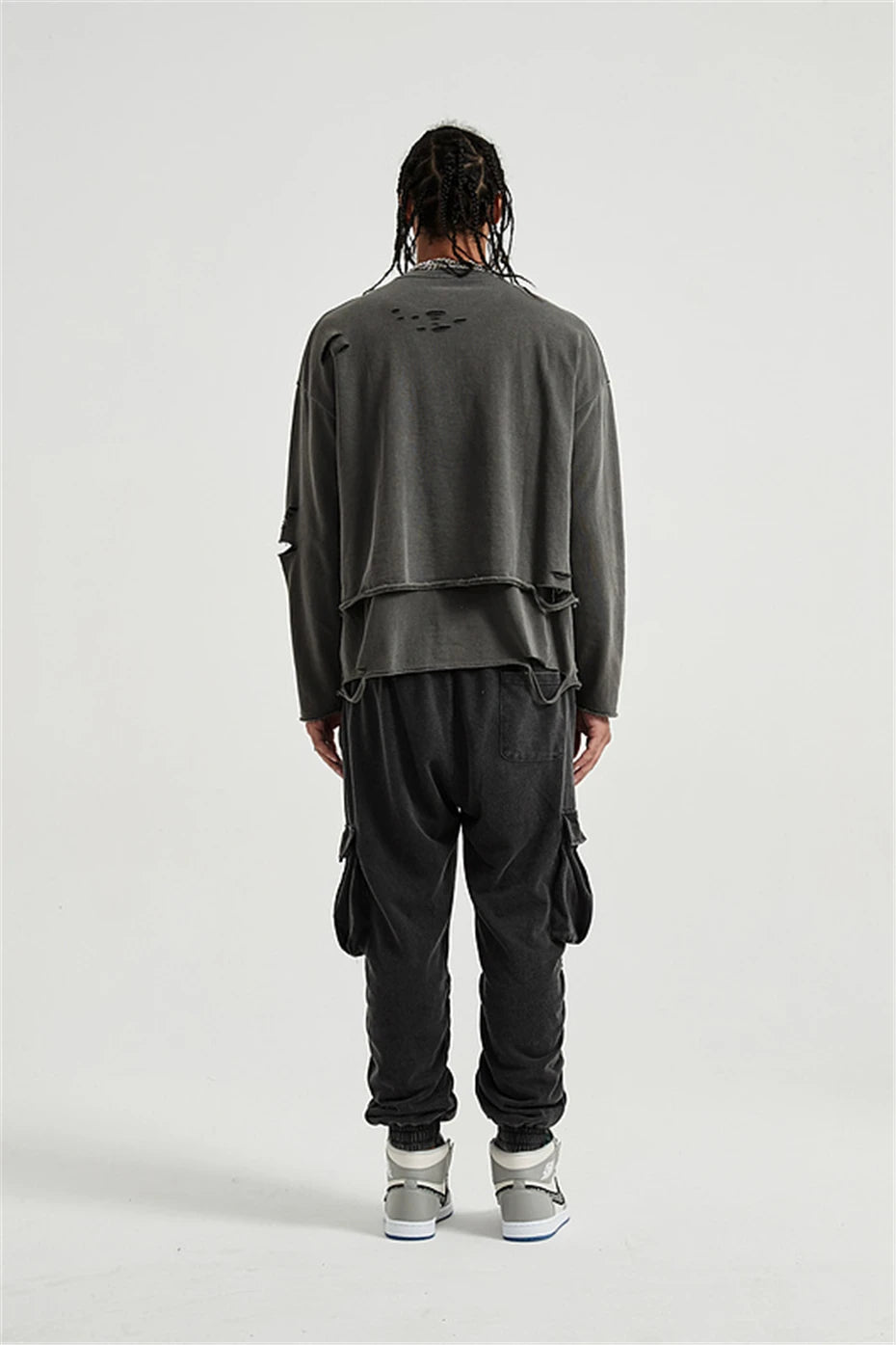 Stylish Work Outfits, Outfit Summer Ideas Grunge Ripped Layered Sweatshirt Stylish Work Outfits, Outfit Summer Ideas Grunge Ripped Layered Sweatshirt