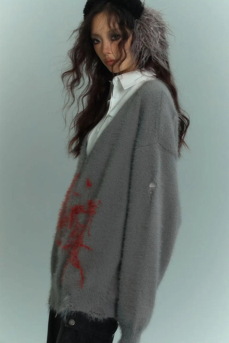 Stylish Work Outfits, Outfit Summer Ideas Grunge Scarf Tie Fluffy Cardigan