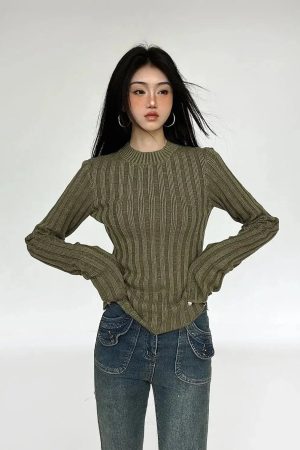 Stylish Work Outfits, Outfit Summer Ideas Grunge Slim Fit Sweater