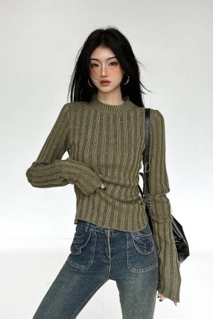 Stylish Work Outfits, Outfit Summer Ideas Grunge Slim Fit Sweater