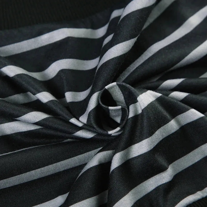 Stylish Work Outfits, Outfit Summer Ideas Grunge Striped Wrap Crop Top Stylish Work Outfits, Outfit Summer Ideas Grunge Striped Wrap Crop Top