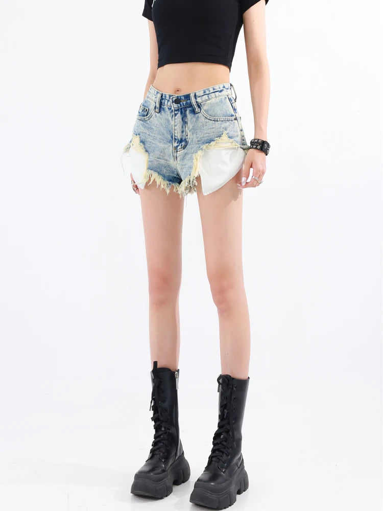 Stylish Work Outfits, Outfit Summer Ideas Grunge Tasseled Denim Shorts Stylish Work Outfits, Outfit Summer Ideas Grunge Tasseled Denim Shorts