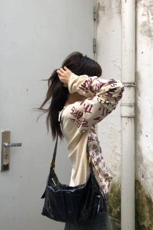 Stylish Work Outfits, Outfit Summer Ideas Grunge Text Print Top