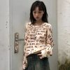 Stylish Work Outfits, Outfit Summer Ideas Grunge Text Print Top