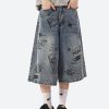 Stylish Work Outfits, Outfit Summer Ideas Grunge Wide Leg Denim Shorts