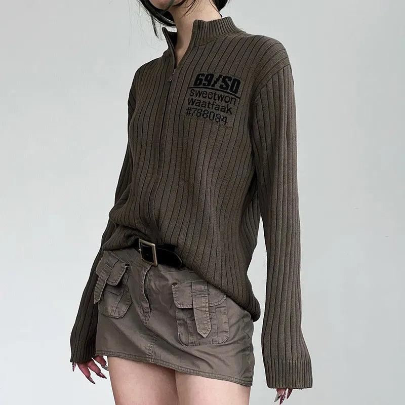 Stylish Work Outfits, Outfit Summer Ideas Grunge Zip-Up Cardigan Jacket Stylish Work Outfits, Outfit Summer Ideas Grunge Zip-Up Cardigan Jacket