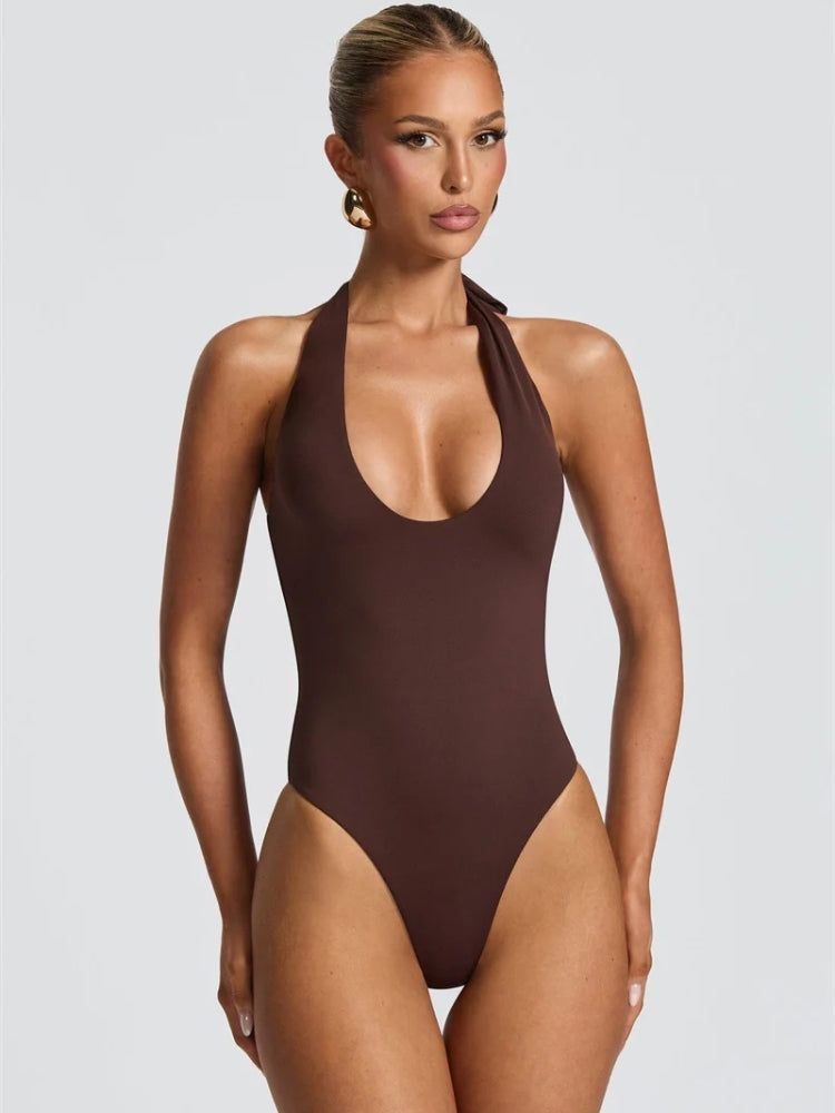 Stylish Work Outfits, Outfit Summer Ideas Halter Bodysuit & Maxi Skirt Two Piece Set Stylish Work Outfits, Outfit Summer Ideas Halter Bodysuit & Maxi Skirt Two Piece Set