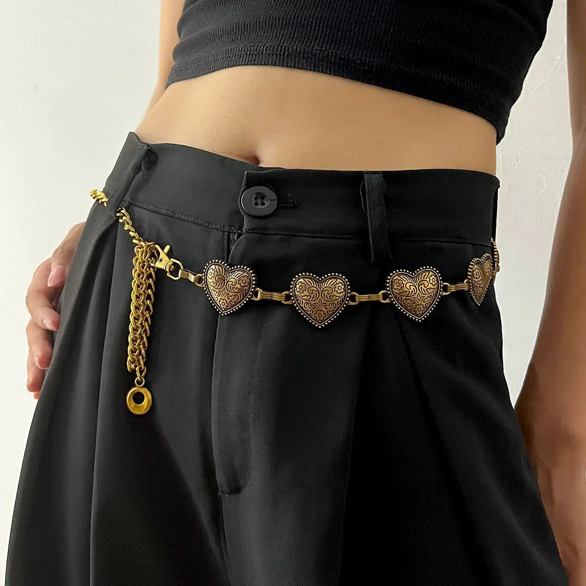 Stylish Work Outfits, Outfit Summer Ideas Heart Belly Chain