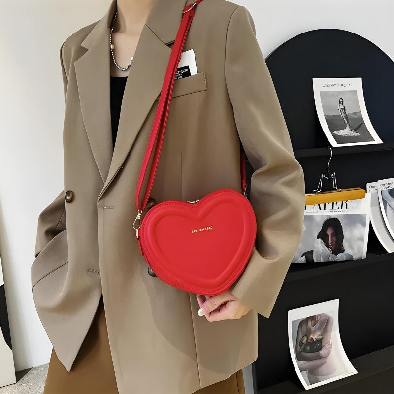 Stylish Work Outfits, Outfit Summer Ideas Heart Crossbody Bag