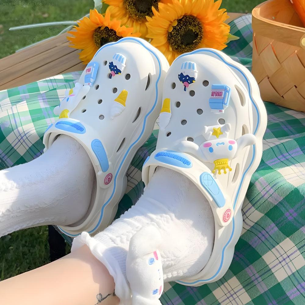 Stylish Work Outfits, Outfit Summer Ideas Hello Kitty Clog Slippers Stylish Work Outfits, Outfit Summer Ideas Hello Kitty Clog Slippers