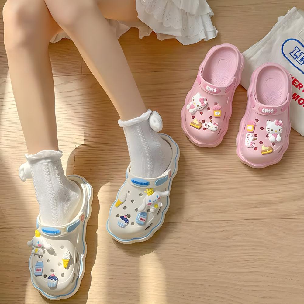 Stylish Work Outfits, Outfit Summer Ideas Hello Kitty Clog Slippers Stylish Work Outfits, Outfit Summer Ideas Hello Kitty Clog Slippers