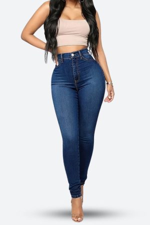 Stylish Work Outfits, Outfit Summer Ideas High Rise Denim Skinny Jeans