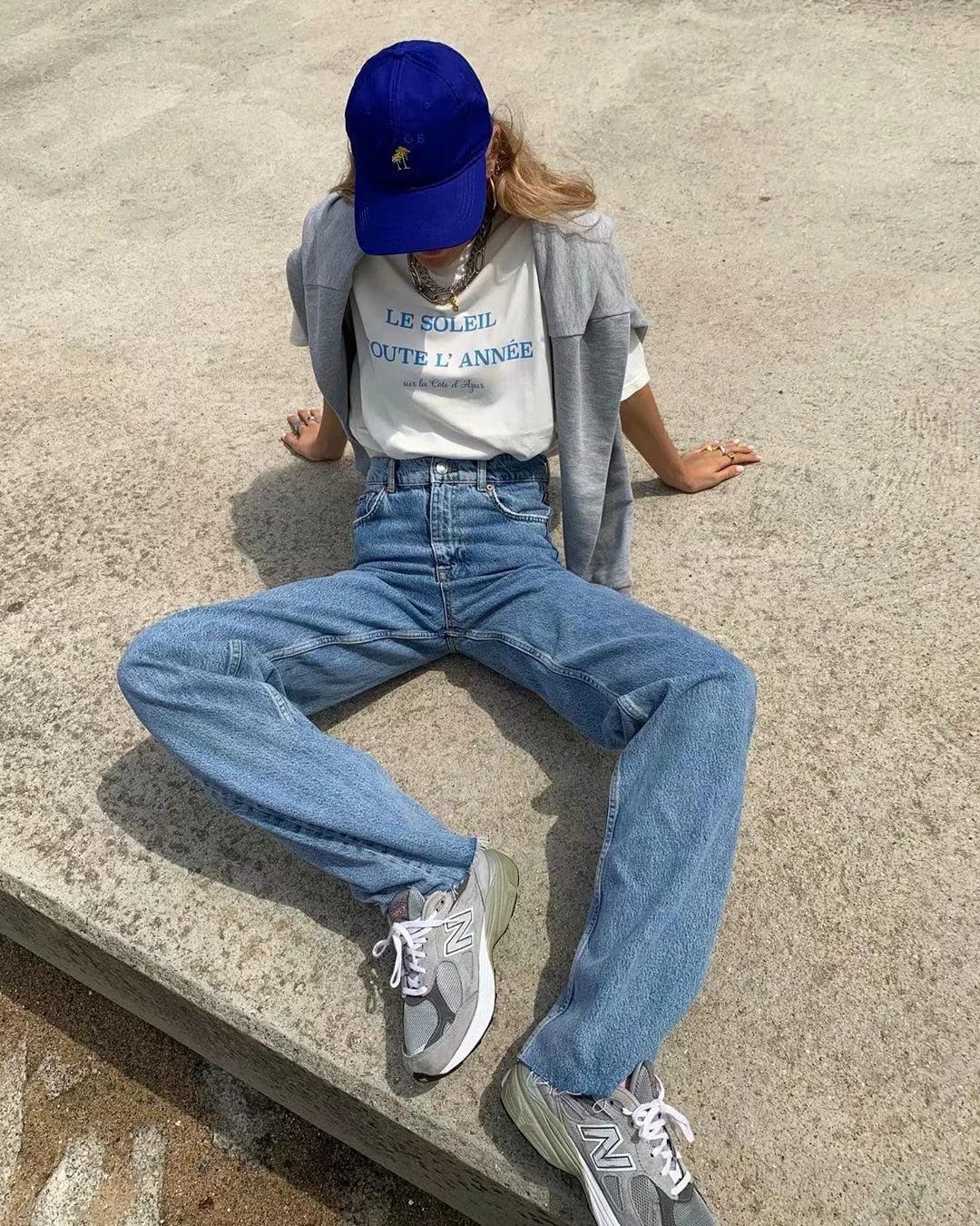 Stylish Work Outfits, Outfit Summer Ideas High Waist Casual Washed Jeans Stylish Work Outfits, Outfit Summer Ideas High Waist Casual Washed Jeans