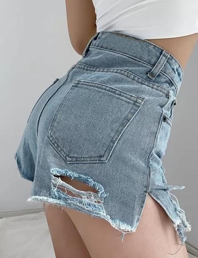 Stylish Work Outfits, Outfit Summer Ideas High Waist Extra Distressed Jean Shorts Stylish Work Outfits, Outfit Summer Ideas High Waist Extra Distressed Jean Shorts
