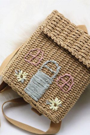 Stylish Work Outfits, Outfit Summer Ideas Home Design Straw Backpack