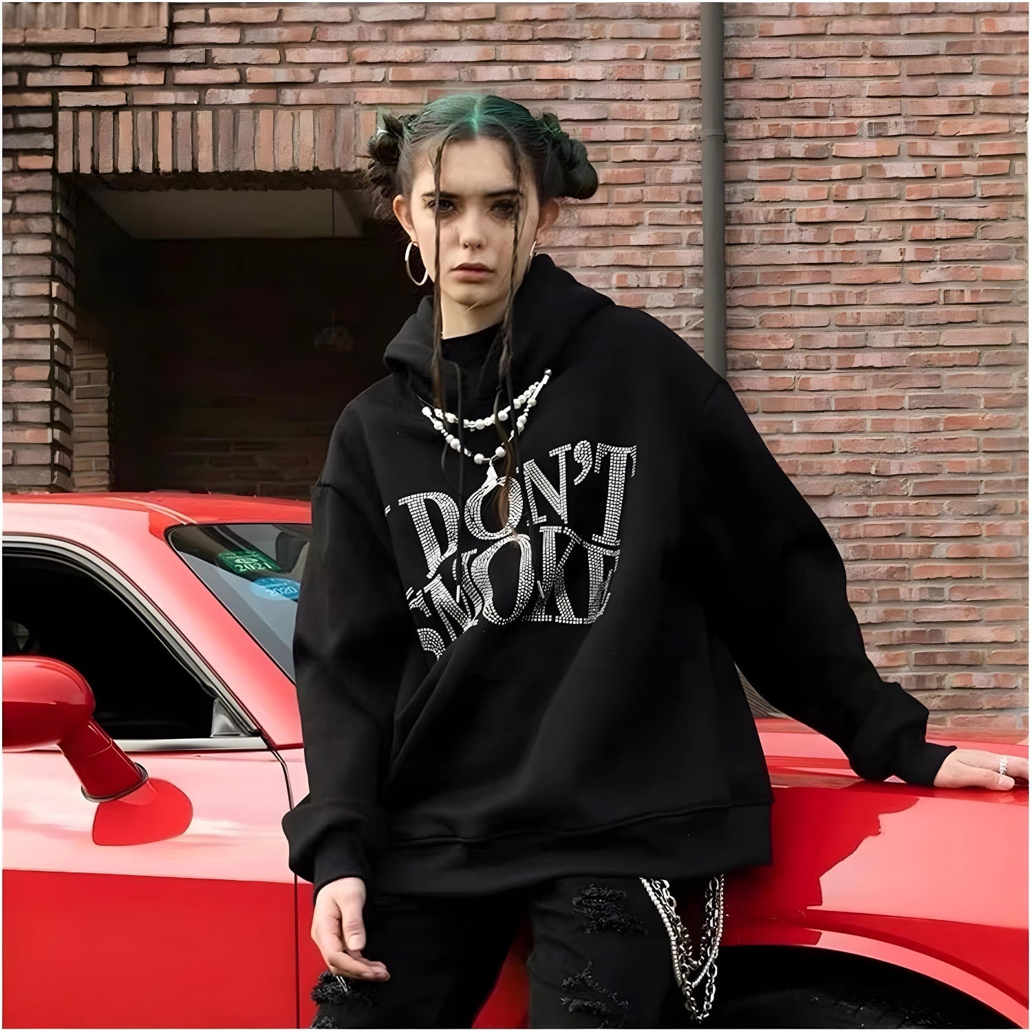 Stylish Work Outfits, Outfit Summer Ideas I Don't Smoke Rhinestone Hoodie Stylish Work Outfits, Outfit Summer Ideas I Don't Smoke Rhinestone Hoodie