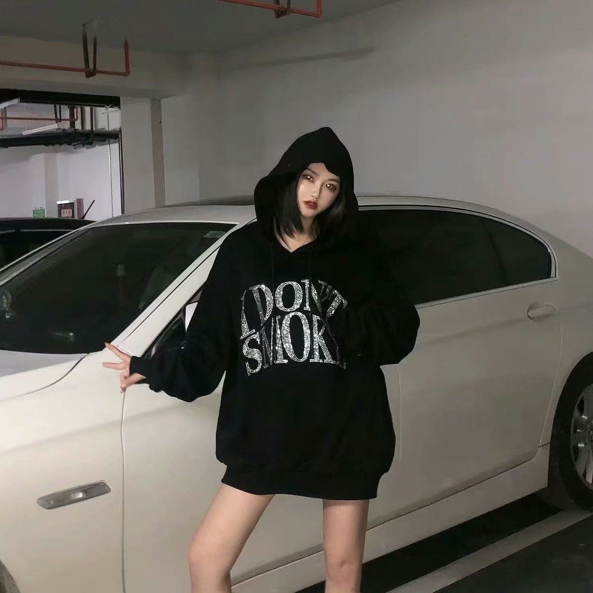 Stylish Work Outfits, Outfit Summer Ideas I Don't Smoke Rhinestone Hoodie Stylish Work Outfits, Outfit Summer Ideas I Don't Smoke Rhinestone Hoodie