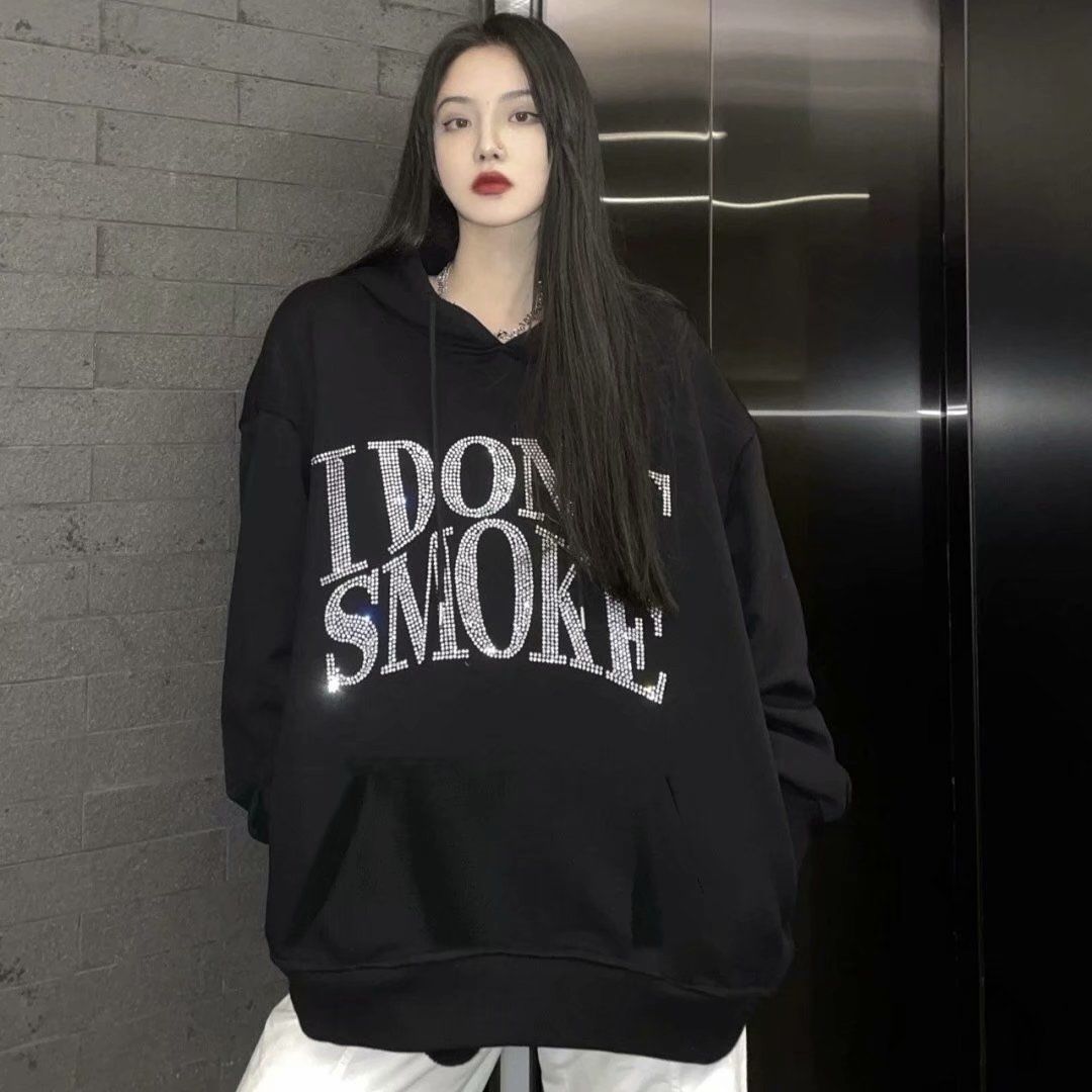 Stylish Work Outfits, Outfit Summer Ideas I Don't Smoke Rhinestone Hoodie Stylish Work Outfits, Outfit Summer Ideas I Don't Smoke Rhinestone Hoodie