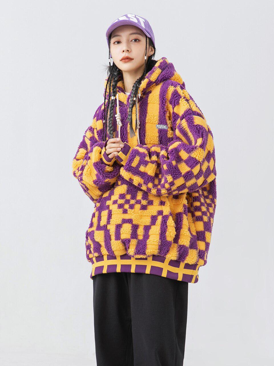 Stylish Work Outfits, Outfit Summer Ideas Indie Oversized Plush Hoodie