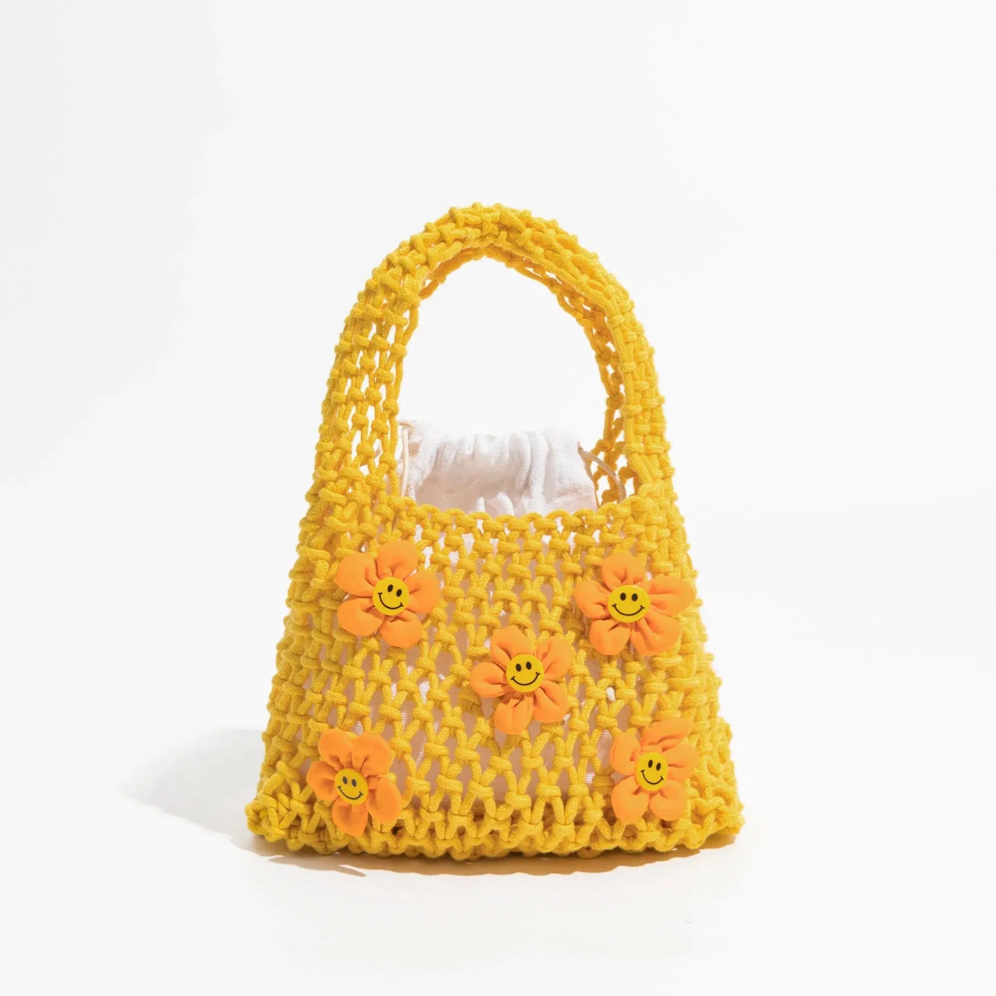 Stylish Work Outfits, Outfit Summer Ideas Indie Smiley Flowers Crochet Bag