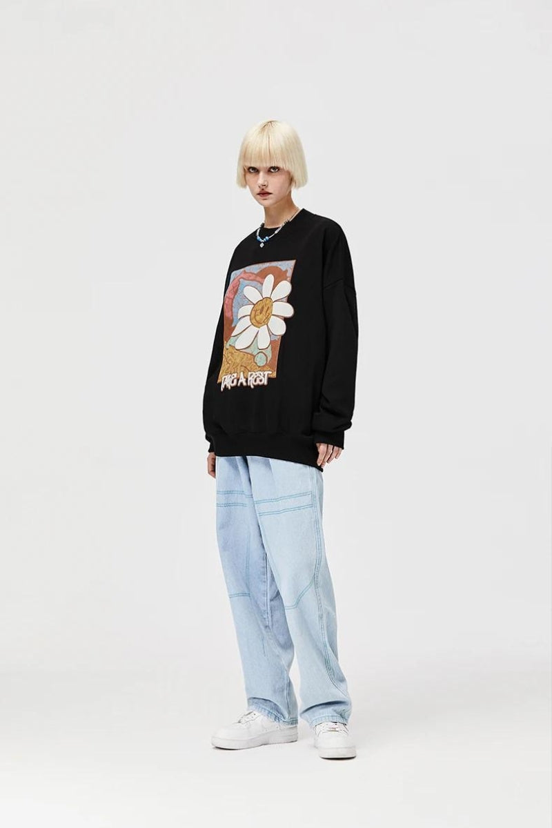 Stylish Work Outfits, Outfit Summer Ideas Indie Take a Rest Sweatshirt