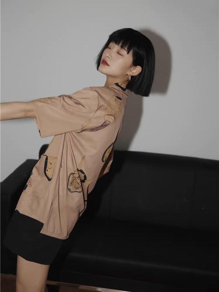 Stylish Work Outfits, Outfit Summer Ideas Japanese Art Short Sleeve Shirt Stylish Work Outfits, Outfit Summer Ideas Japanese Art Short Sleeve Shirt