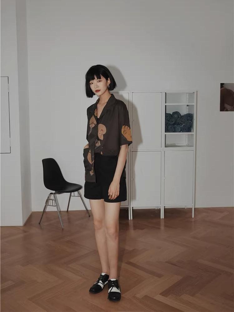 Stylish Work Outfits, Outfit Summer Ideas Japanese Art Short Sleeve Shirt Stylish Work Outfits, Outfit Summer Ideas Japanese Art Short Sleeve Shirt