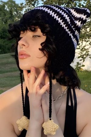 Stylish Work Outfits, Outfit Summer Ideas Kawaii Cat Ear Knitted Beanie