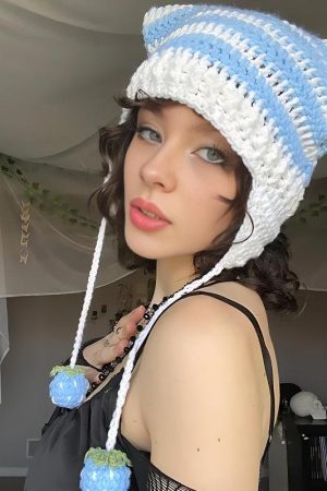 Stylish Work Outfits, Outfit Summer Ideas Kawaii Cat Ear Knitted Beanie