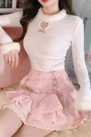 Stylish Work Outfits, Outfit Summer Ideas Kawaii Ruffled Layered Lace Mini Skirt