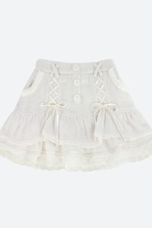 Stylish Work Outfits, Outfit Summer Ideas Kawaii Ruffled Layered Lace Mini Skirt
