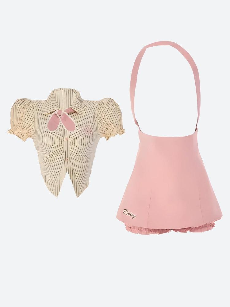 Stylish Work Outfits, Outfit Summer Ideas Kawaii Shirt & Skort Two Piece Set Stylish Work Outfits, Outfit Summer Ideas Kawaii Shirt & Skort Two Piece Set