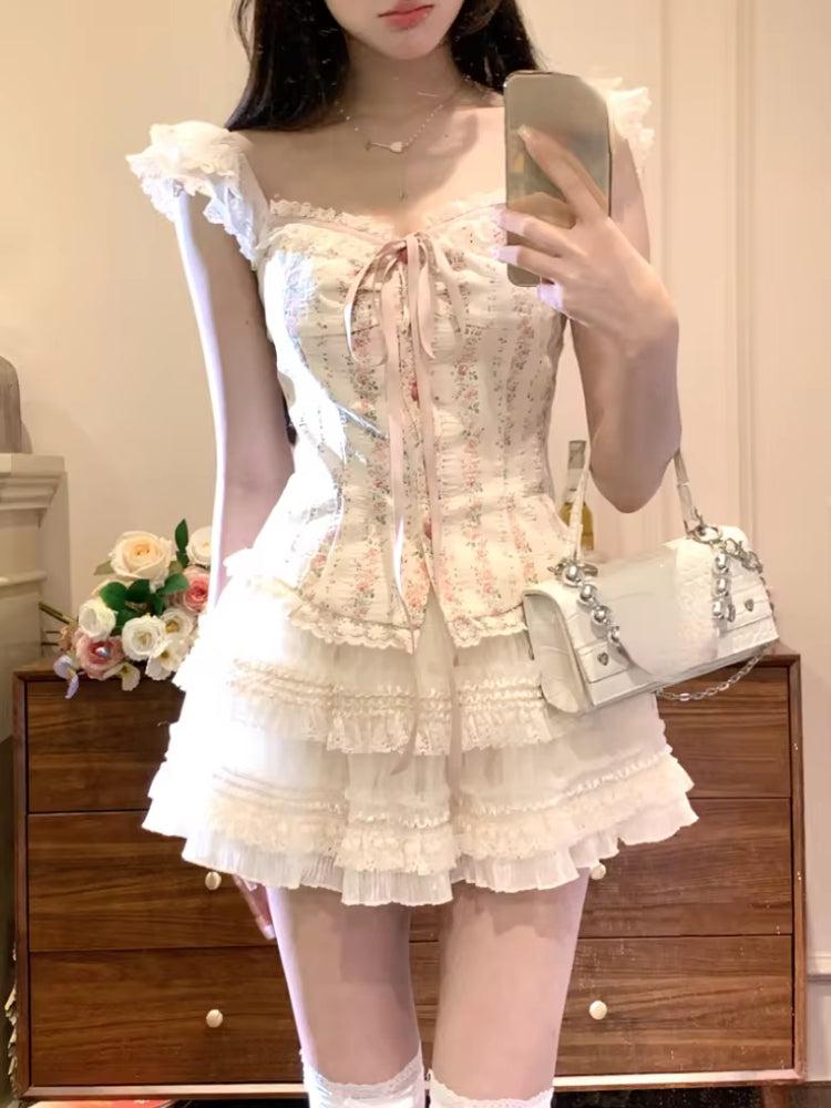 Stylish Work Outfits, Outfit Summer Ideas Kawaii Top & Mini Skirt Two Piece Set Stylish Work Outfits, Outfit Summer Ideas Kawaii Top & Mini Skirt Two Piece Set