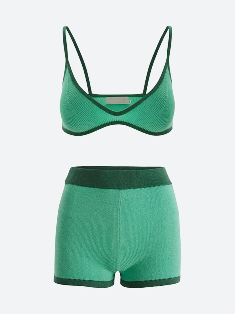Stylish Work Outfits, Outfit Summer Ideas Knitted Crop Top & Shorts Two Piece Set Stylish Work Outfits, Outfit Summer Ideas Knitted Crop Top & Shorts Two Piece Set